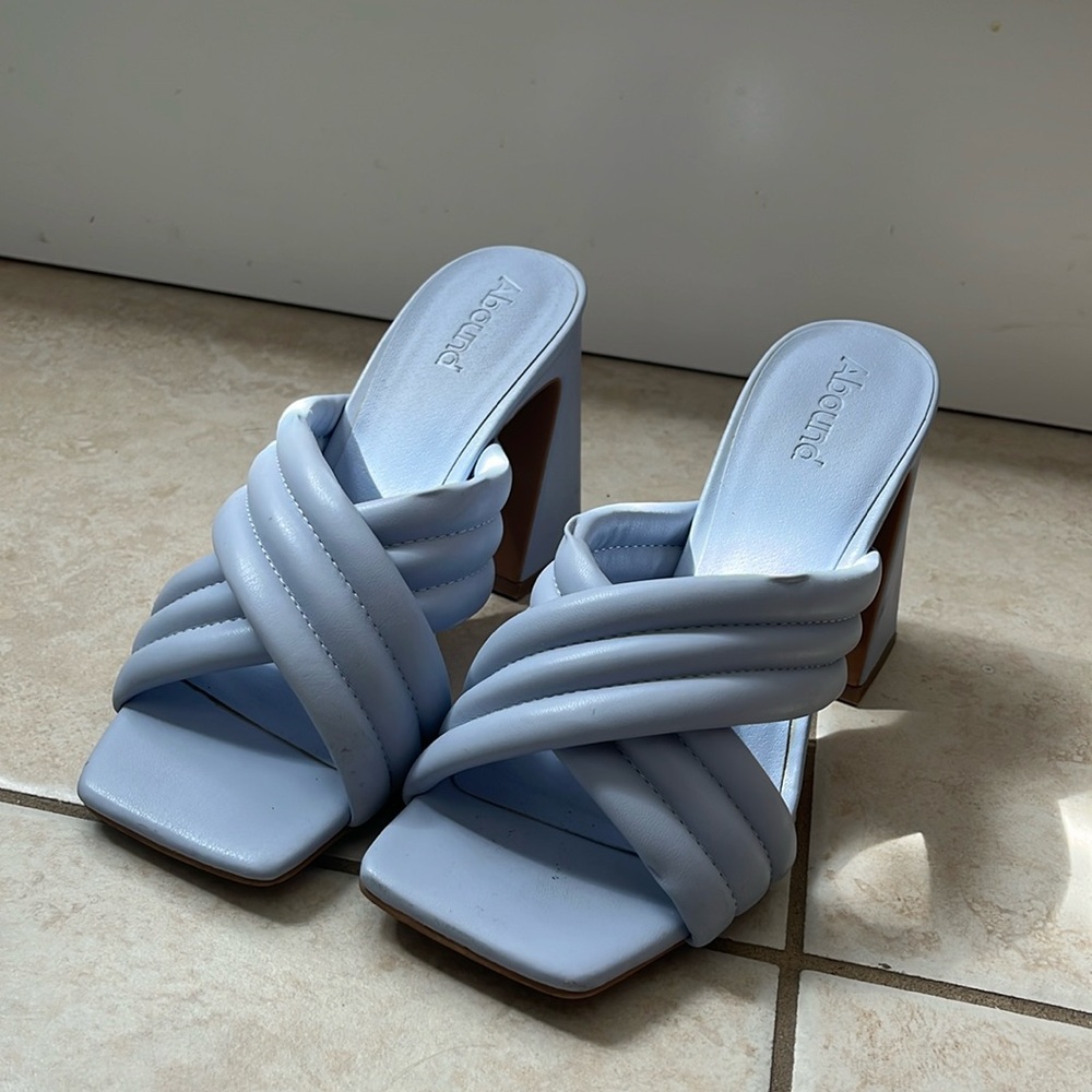 Abound Periwinkle Blue Heeled Sandals, 6.5